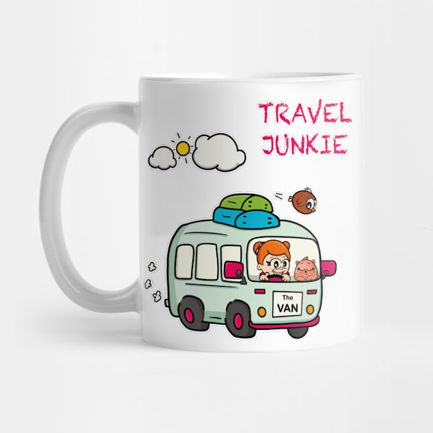 Travel Junkie by Nico Art Lines